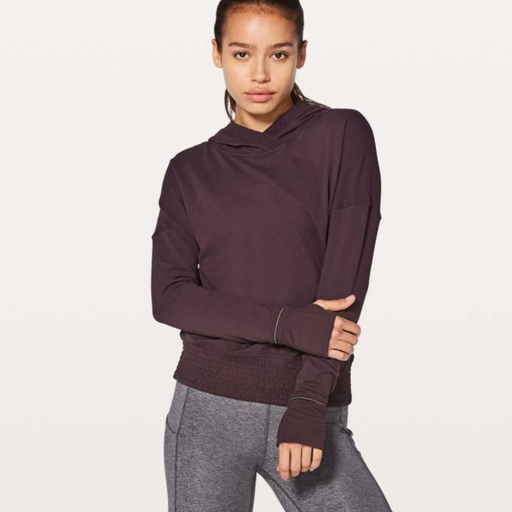 Lululemon Lead The Pack Hoodie in Black Cherry size 12